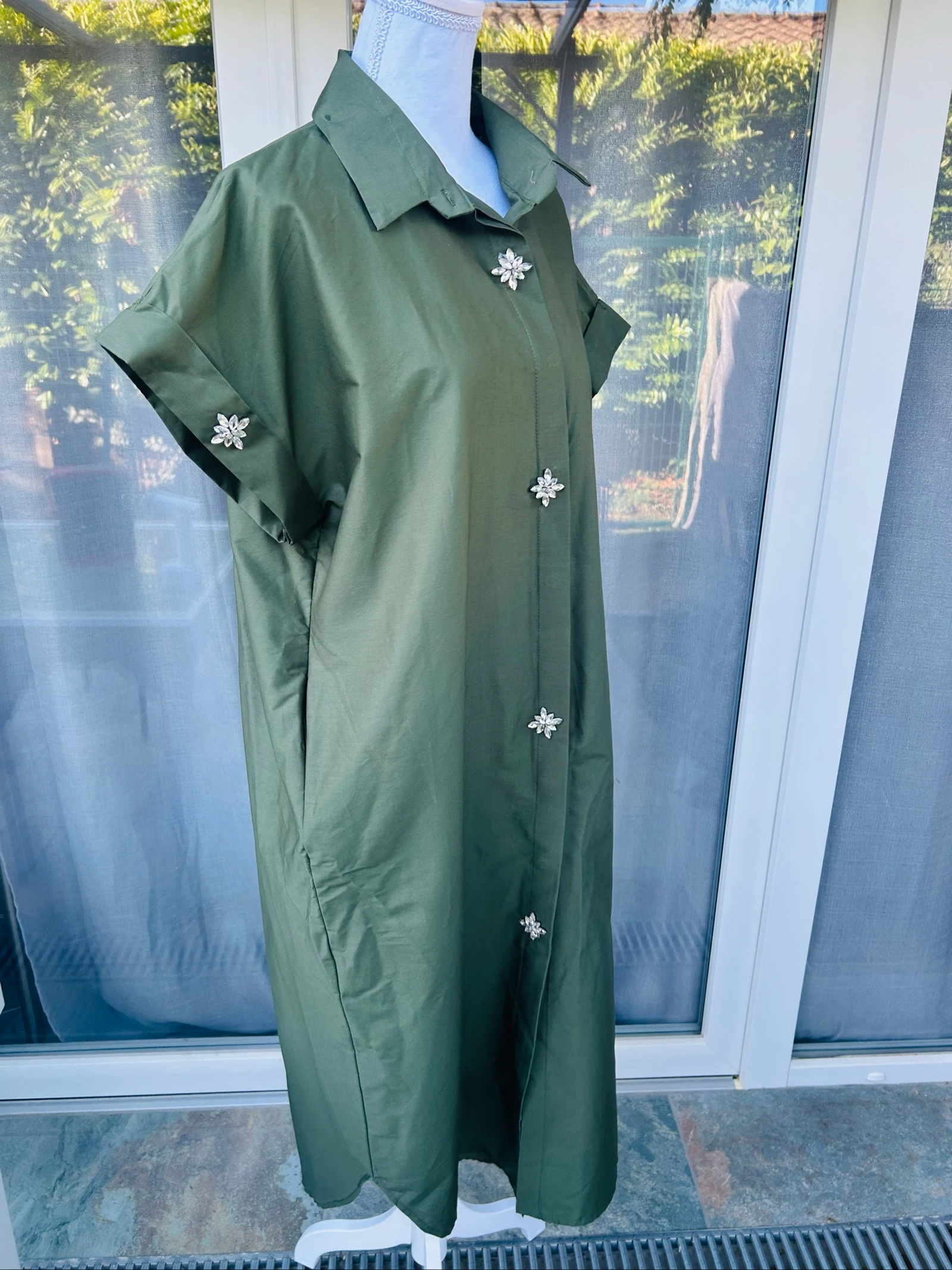 Khaki bohemian diamonds dress – photo 7